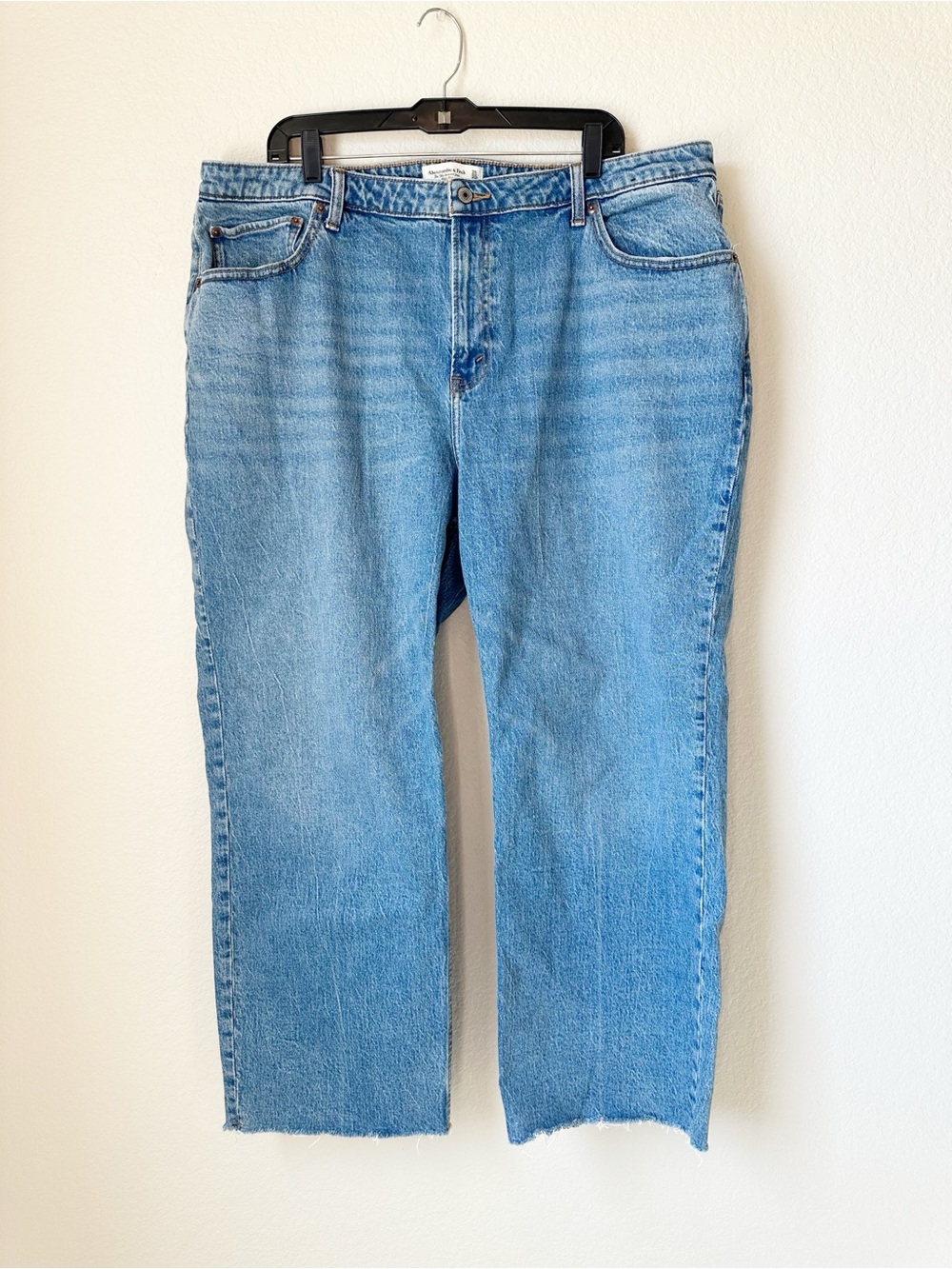 Abercrombie & Fitch Light Wash High-Rise Straight Jeans